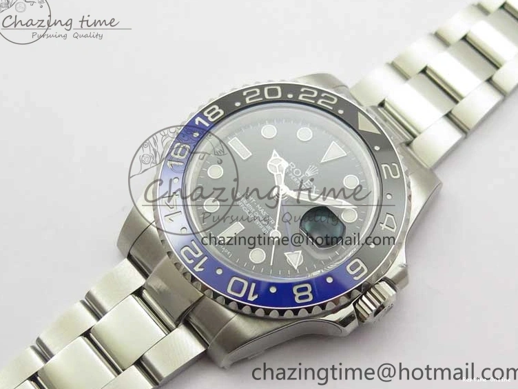 0129 GMT Master II 116710BLNR Batman Ceramic 316L Steel ROF Best Edition Black Dial on SS Bracelet A Youthful 2659